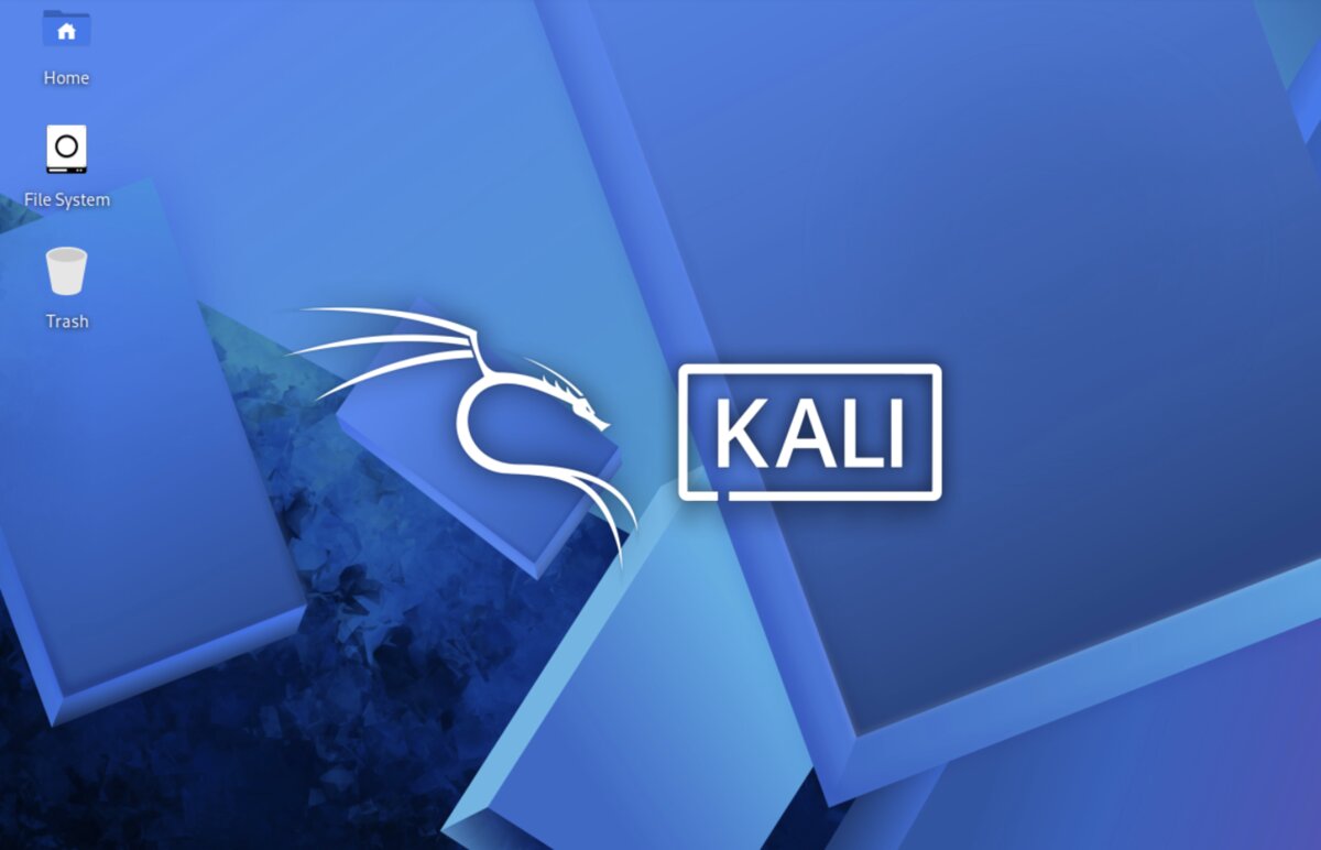 UTM の VM で動く Kali Linux のデスクトップ